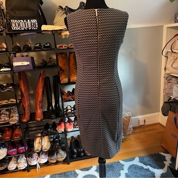 CALVIN KLEIN Black & White Check Shift Dress - Picture 3 of 7